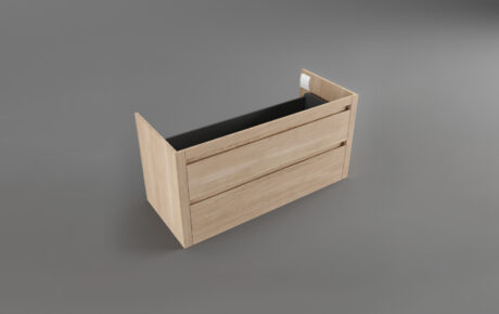 Gela 2.0 vanity unit, 2 drawers, 50 cm high thumbnail